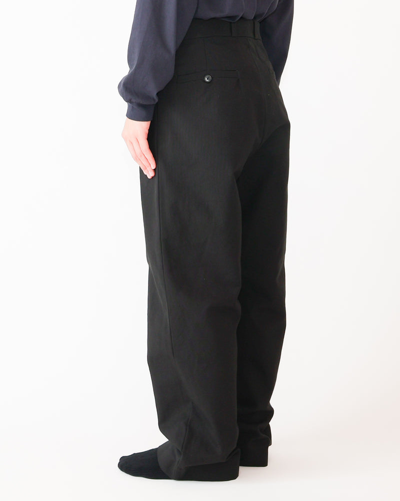Cotton Duck Tuck Straight Trousers