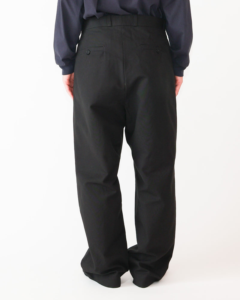Cotton Duck Tuck Straight Trousers