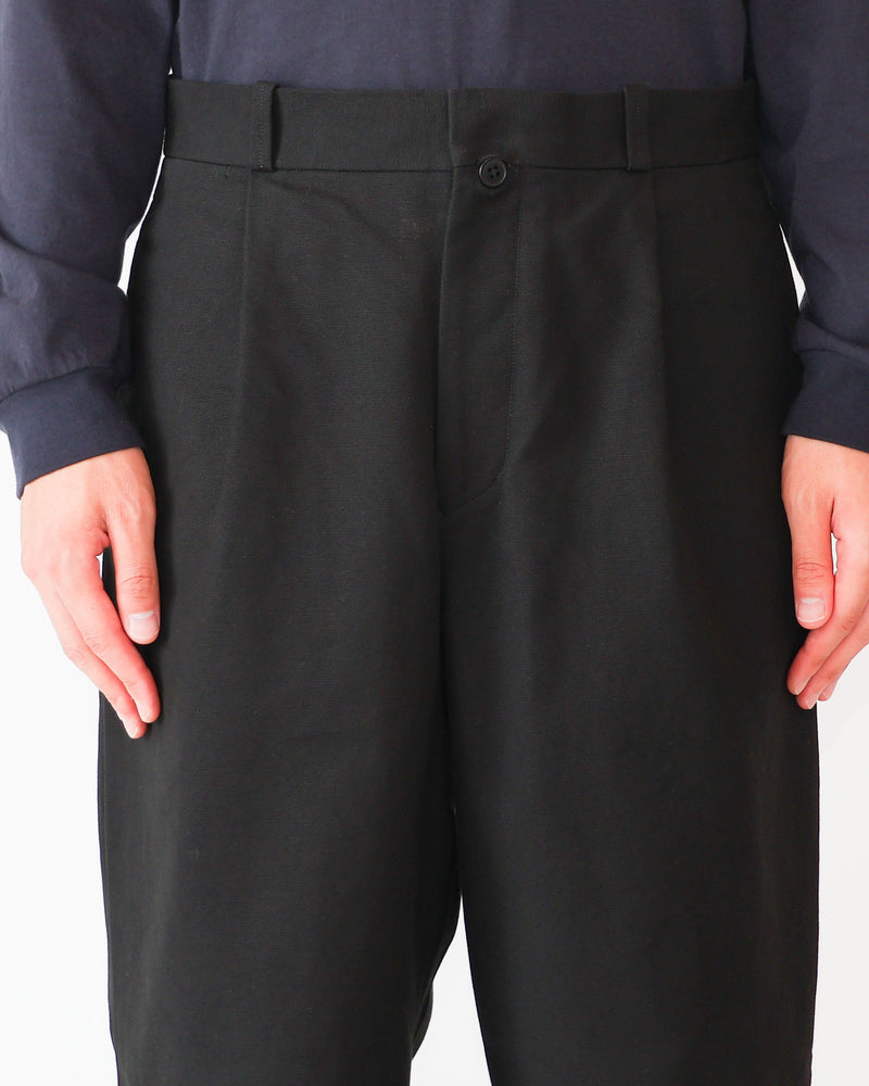 Cotton Duck Tuck Straight Trousers