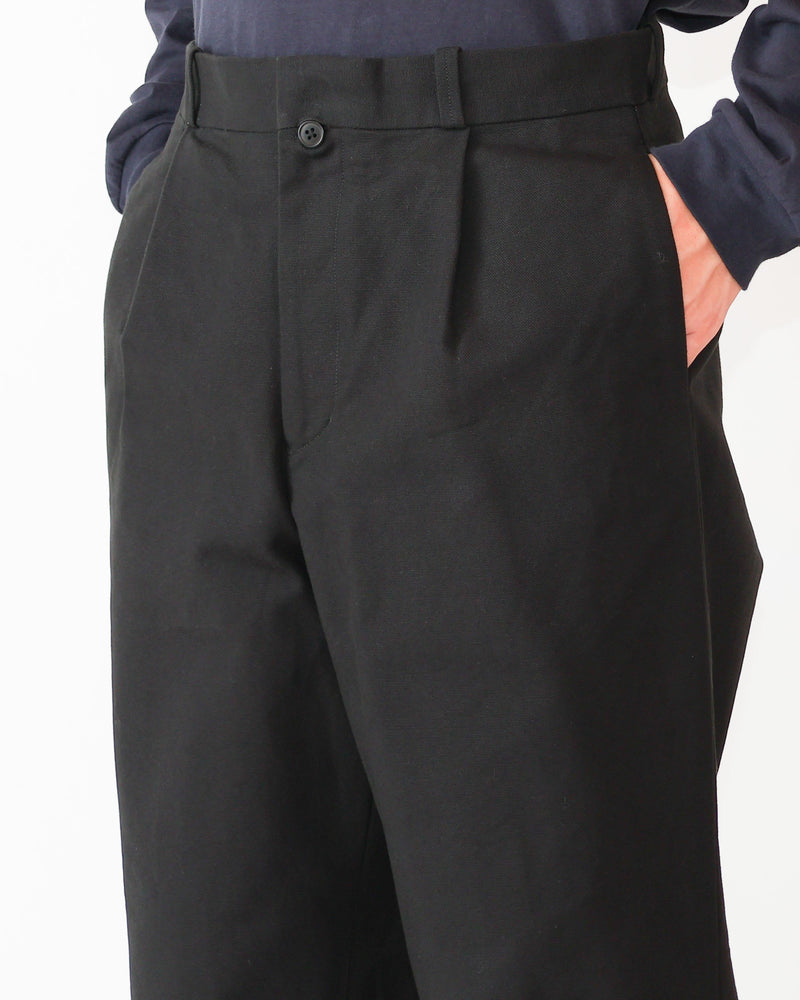 Cotton Duck Tuck Straight Trousers