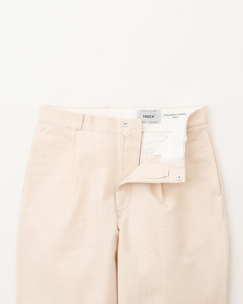 Cotton Duck Tuck Straight Trousers