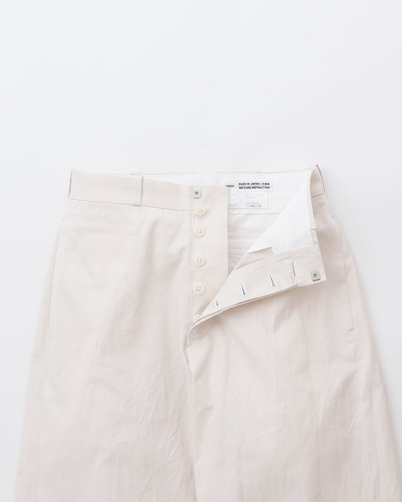Chino Cloth Trousers Wide