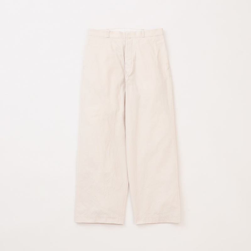Chino Cloth Trousers Wide Straight