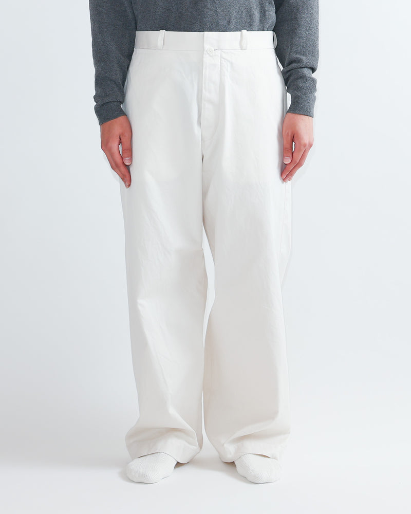 Chino Cloth Trousers Wide Straight