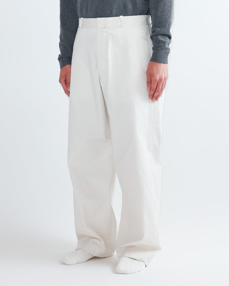 Chino Cloth Trousers Wide Straight