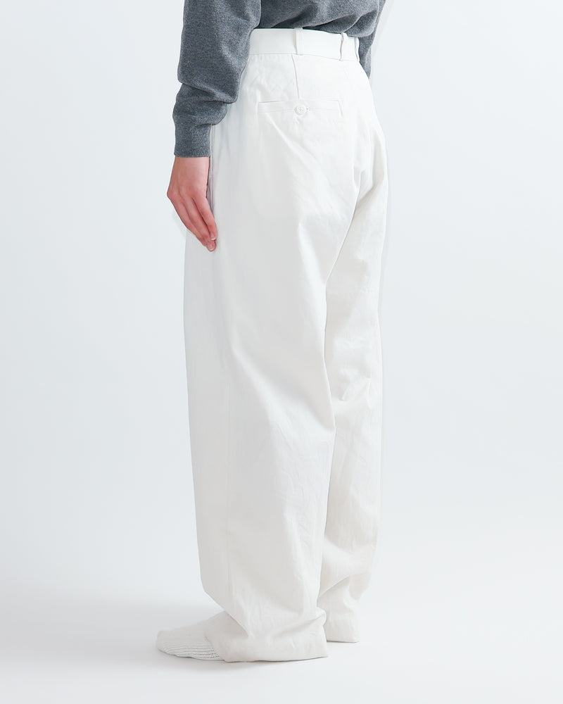 Chino Cloth Trousers Wide Straight