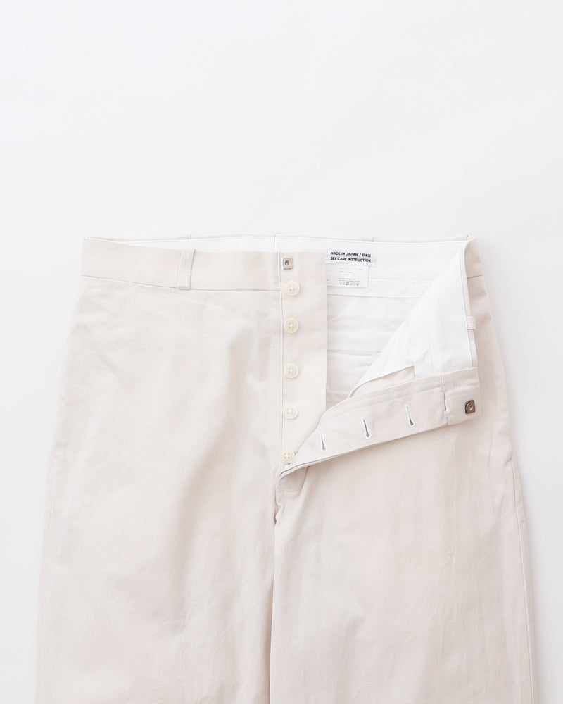 Chino Cloth Trousers Wide Straight