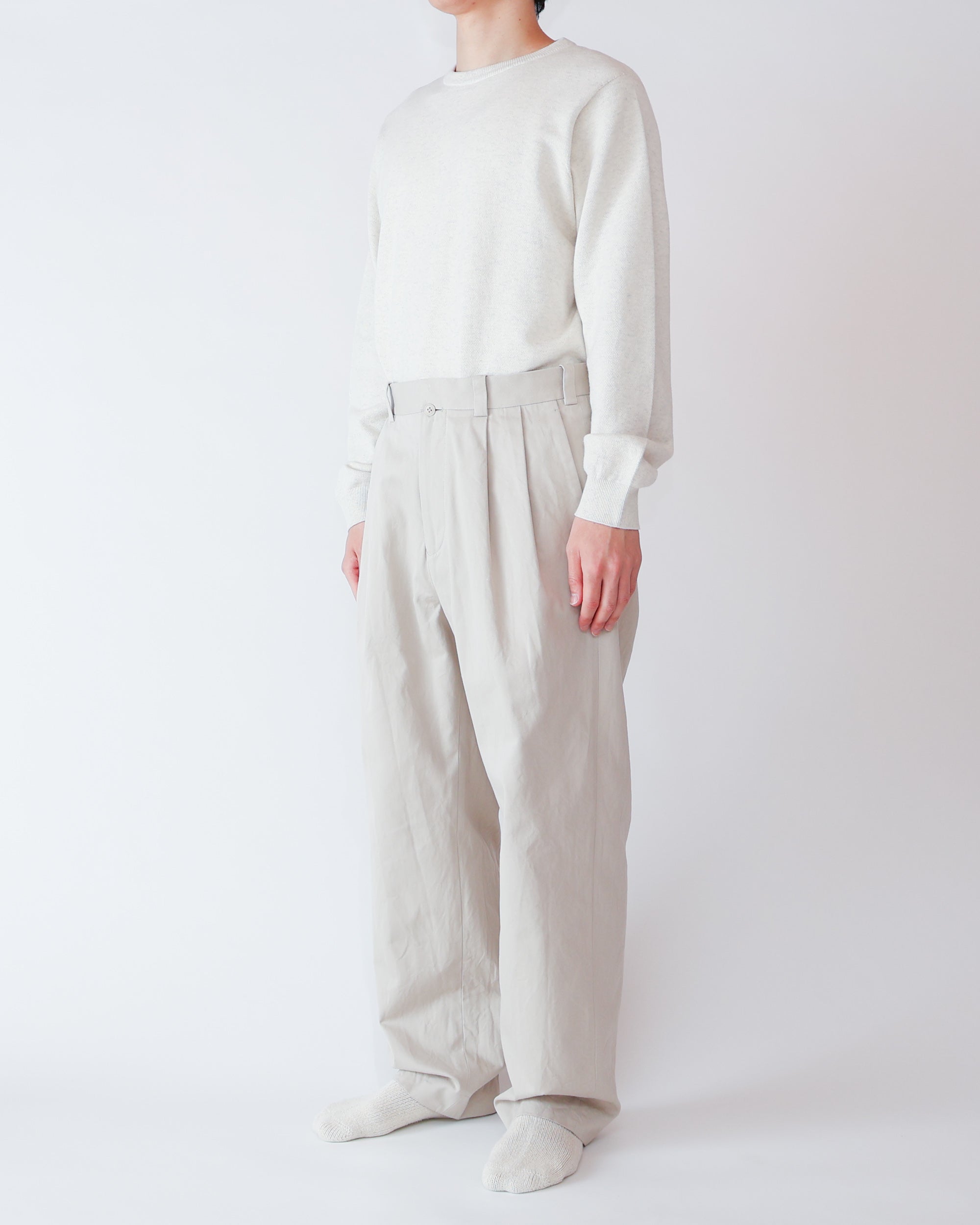 Chino Trousers Two-Tuck Straight – YAECAYA