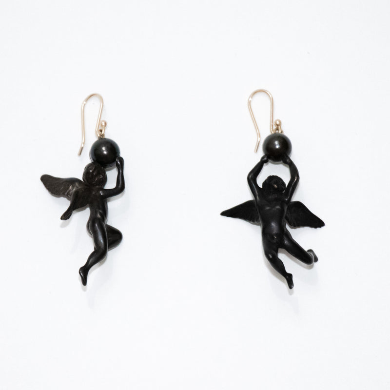 Angel Earring With Pearl