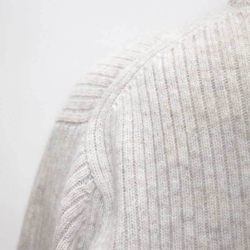 Wool Rib Knit Crew Neck