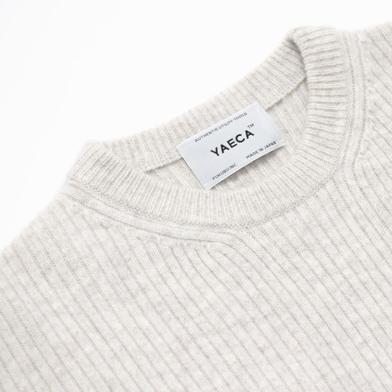 Wool Rib Knit Crew Neck