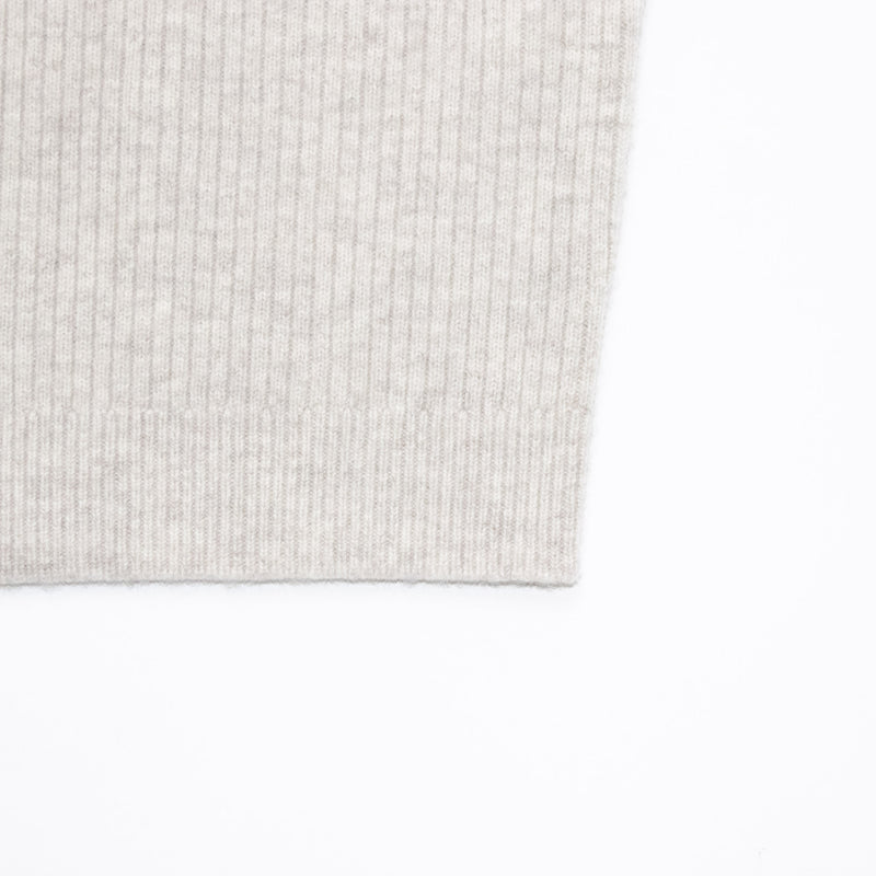 Wool Rib Knit Crew Neck