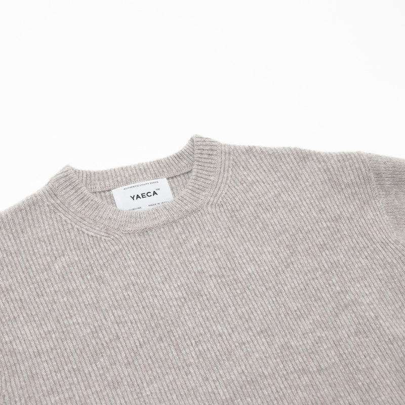 Wool Rib Knit Crew Neck