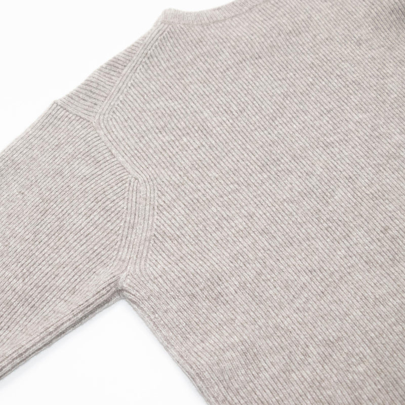Wool Rib Knit Crew Neck