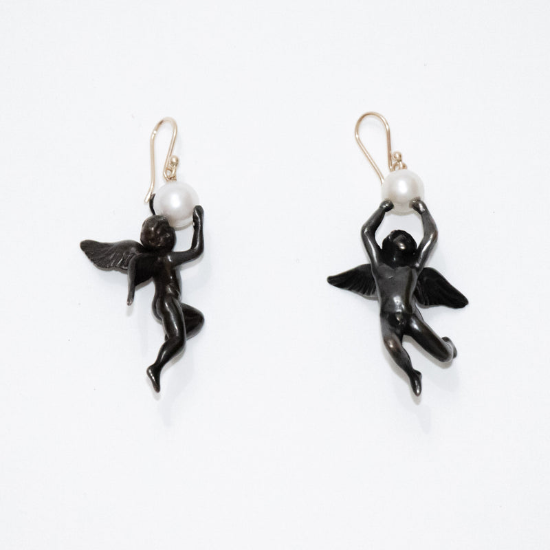 Angel Earring With Pearl