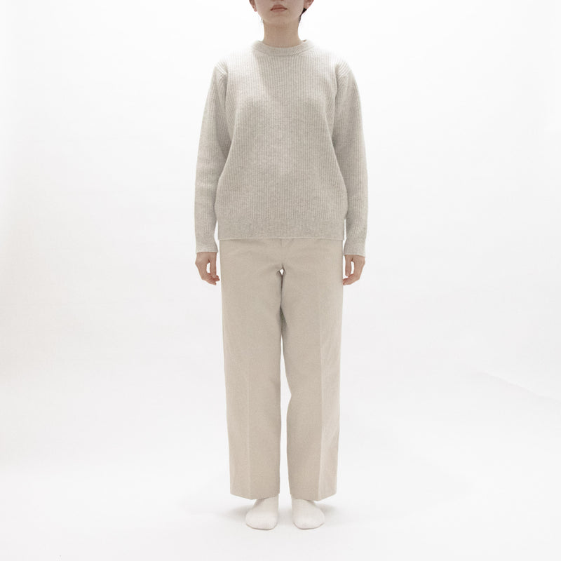 Wool Rib Knit Crew Neck