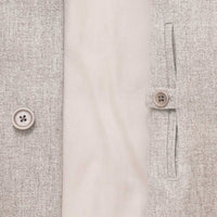 Natural Wool Gabardine Soutien Collar Coat Short