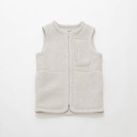 Natural Wool Fleece Liner Vest