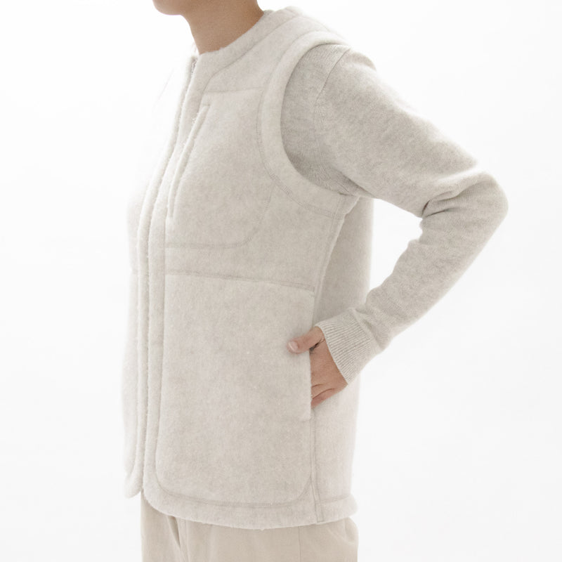 Natural Wool Fleece Liner Vest