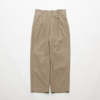 Chino Cloth Trousers Tuck Straight