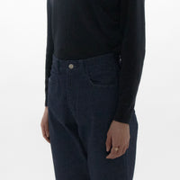 Recycled Stretch Denim Trousers Wide