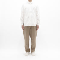 Chino Cloth Trousers Tuck Tapered