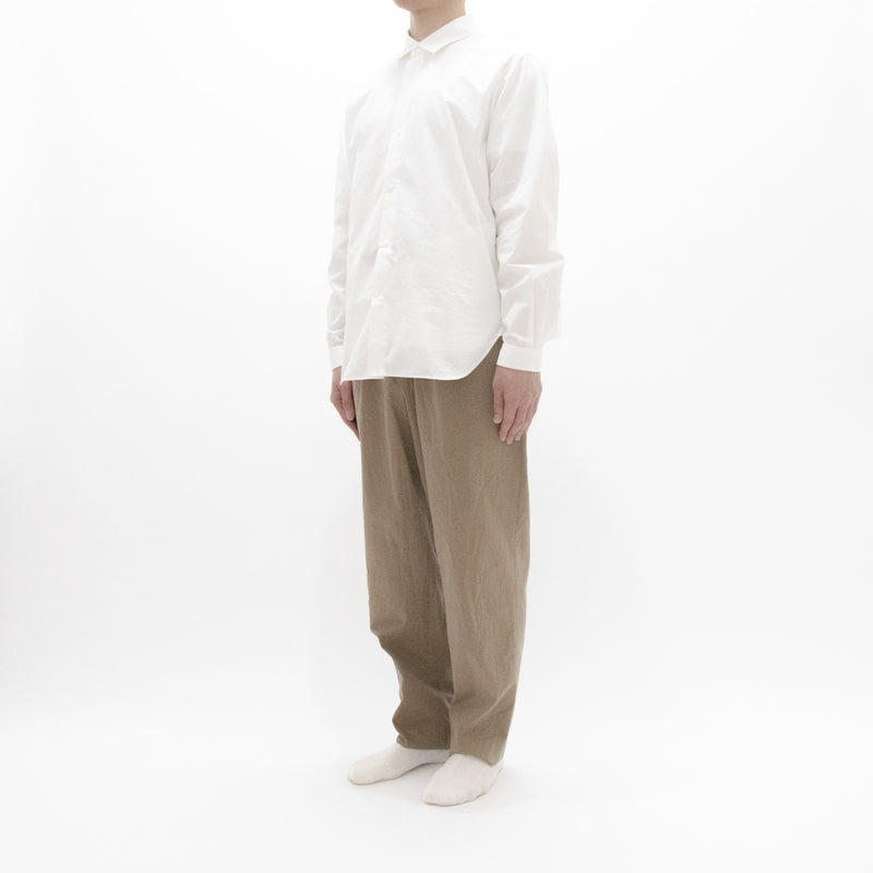 Chino Cloth Trousers Tuck Tapered