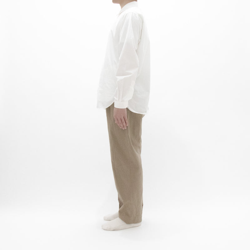 Chino Cloth Trousers Tuck Tapered