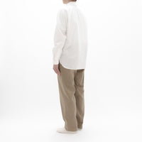 Chino Cloth Trousers Tuck Tapered
