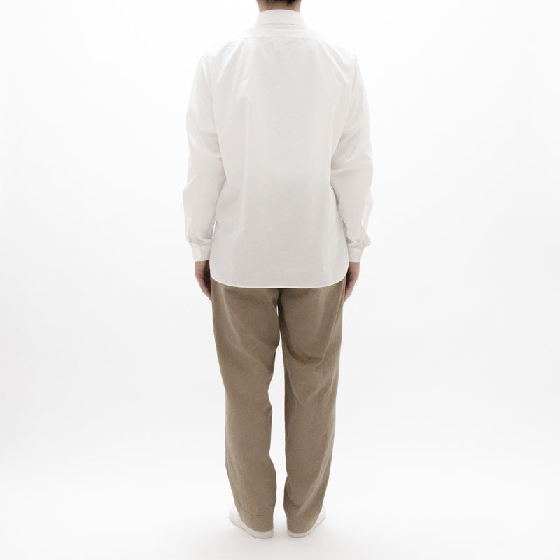 Chino Cloth Trousers Tuck Tapered