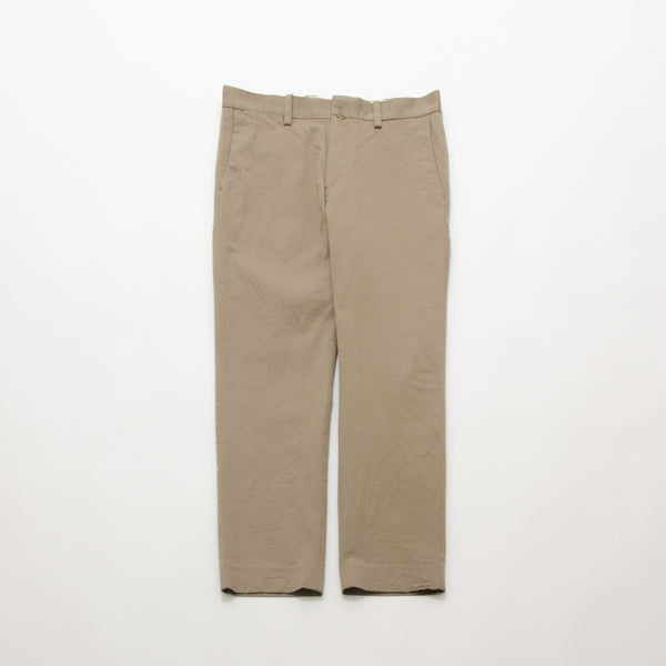 Chino Cloth Trousers Piped Stem