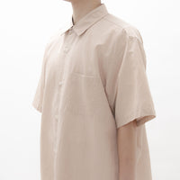 Button Shirt Wide Short Sleeve