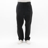 Chino Cloth Trousers Tuck Tapered Black