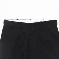 Chino Cloth Trousers Wide Tapered Black