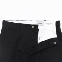 Chino Cloth Trousers Wide Tapered Black