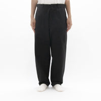 Chino Cloth Trousers Wide Tapered Black