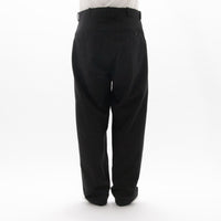 Chino Cloth Trousers Wide Tapered Black