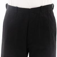 Chino Cloth Trousers Wide Tapered Black