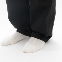 Chino Cloth Trousers Wide Tapered Black