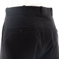 Chino Cloth Trousers Wide Tapered Black