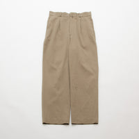 Chino Cloth Trousers Tuck Straight