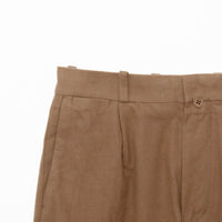 Chino Cloth Trousers Tuck Straight