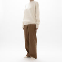 Chino Cloth Trousers Tuck Straight