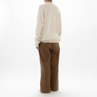 Chino Cloth Trousers Tuck Straight