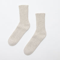 Natural Cotton Wool Rib Sox