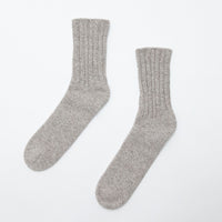 Natural Cotton Wool Rib Sox