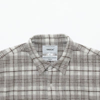 Natural Checkered Wool Shirt Wide