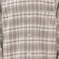 Natural Checkered Wool Shirt Wide