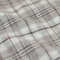 Natural Checkered Wool Shirt Wide