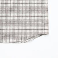 Natural Checkered Wool Shirt Wide